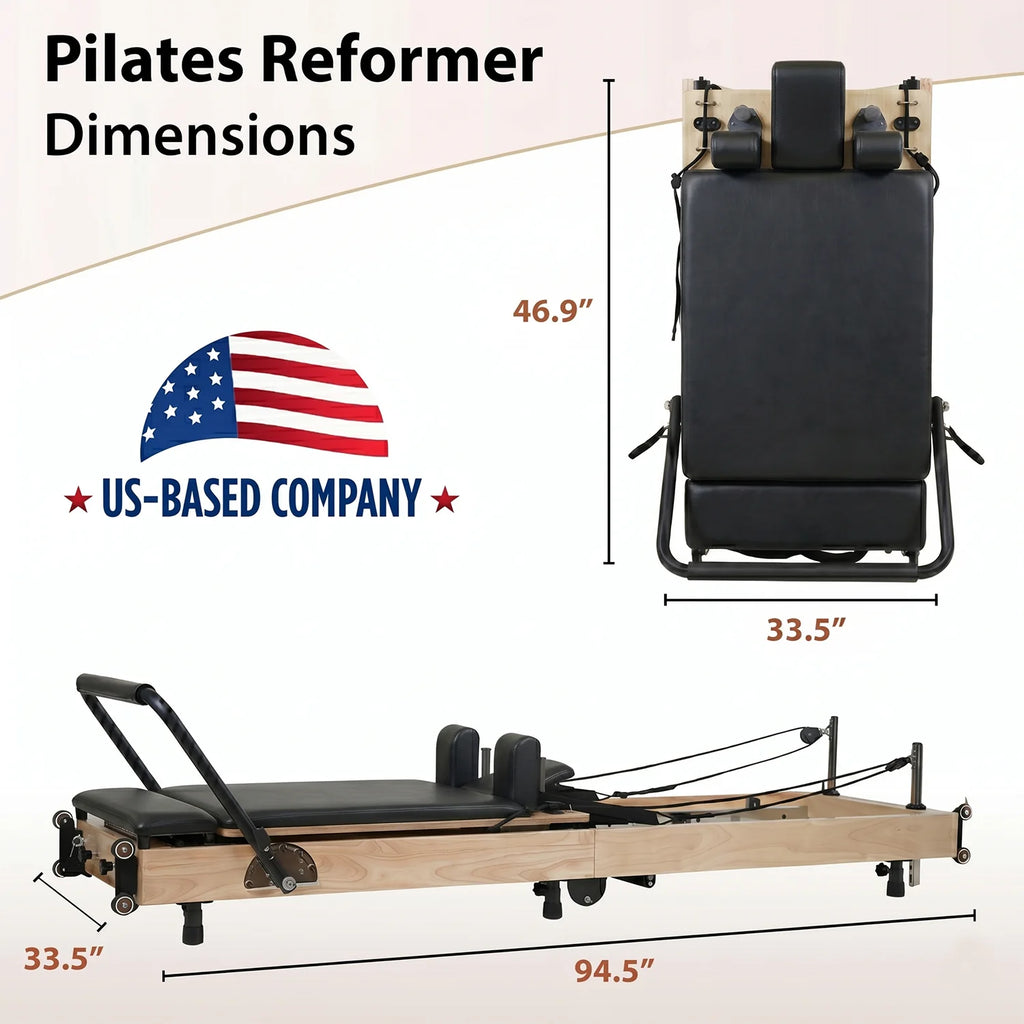 The er – Studio Quality Pilates Reformer for Home Use That Folds Away in Seconds