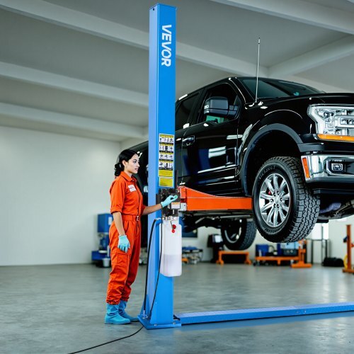 2 Post Car Lift – 9,000 lb Capacity, 220V 2.95 HP Motor, 74.8″ Lift Height, Two-Stage Arms