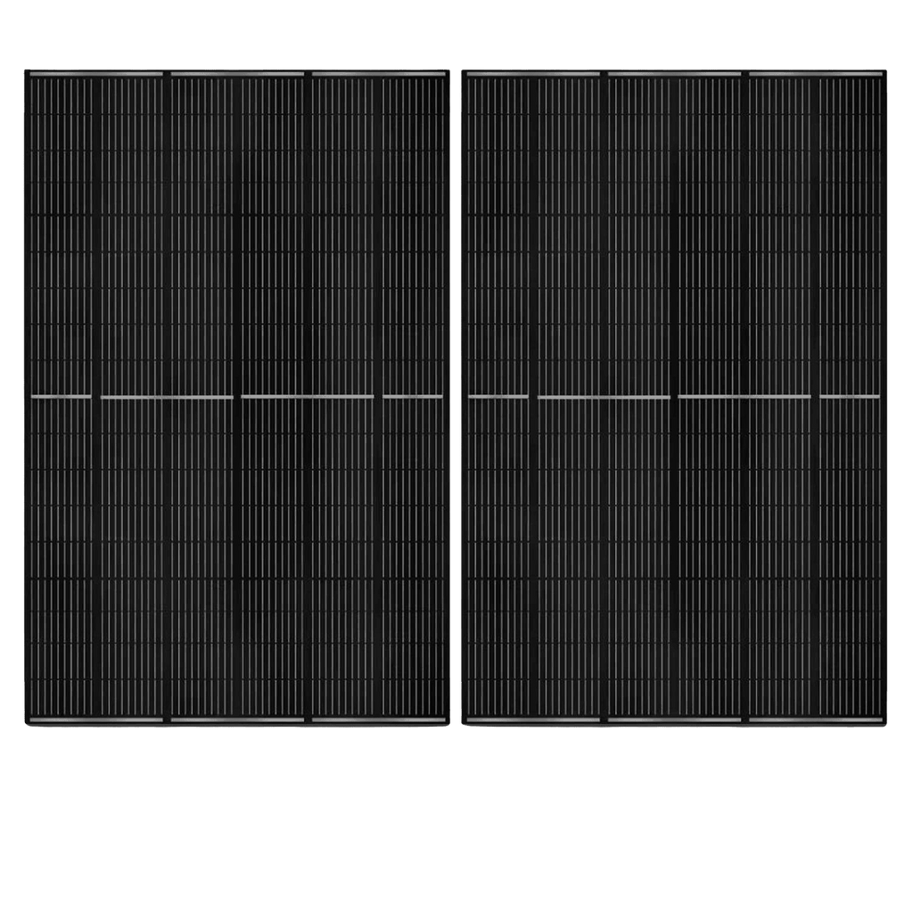 440W Bifacial N-Type TOPCon Solar Panel (2-Pack, 880W Total) – Black Aluminum Frame, MC4 Connectors