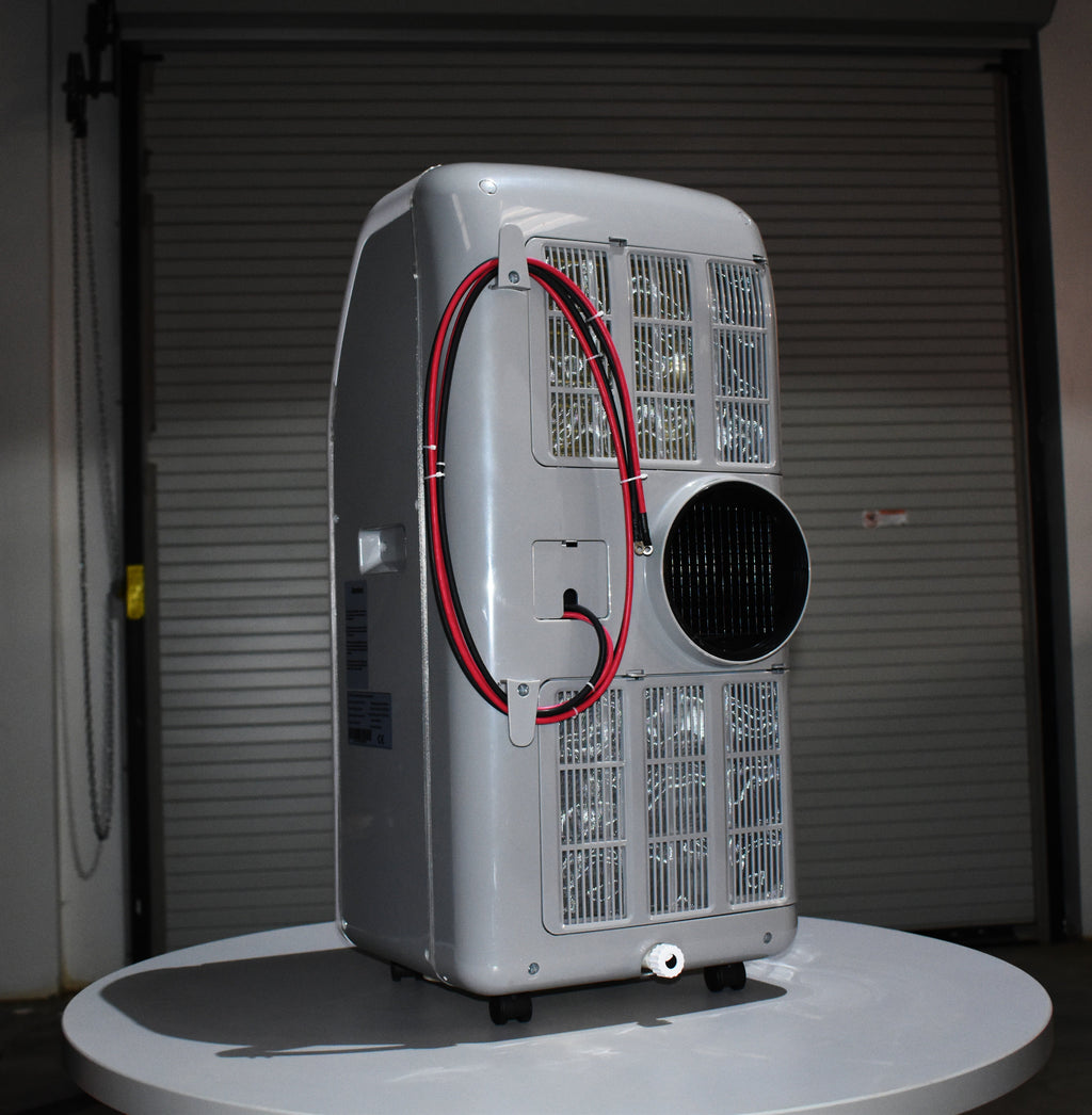 24V DC Portable Air Conditioner & Heat Pump – 12,000 BTU, Dual Duct, Off-Grid Battery Powered