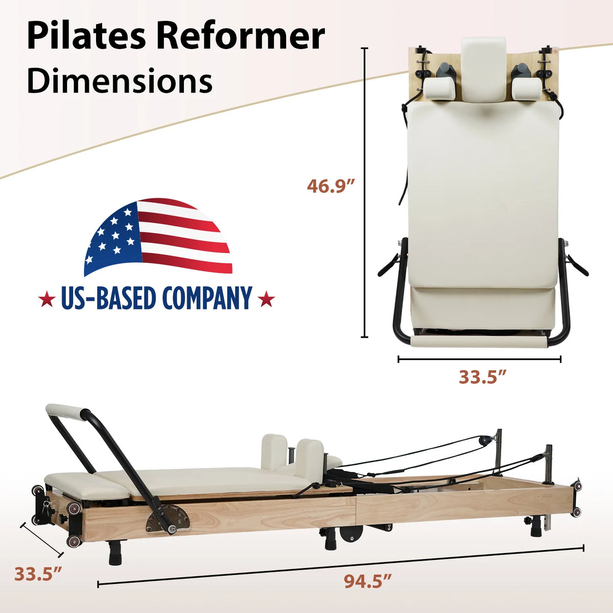 The er – Studio Quality Pilates Reformer for Home Use That Folds Away in Seconds