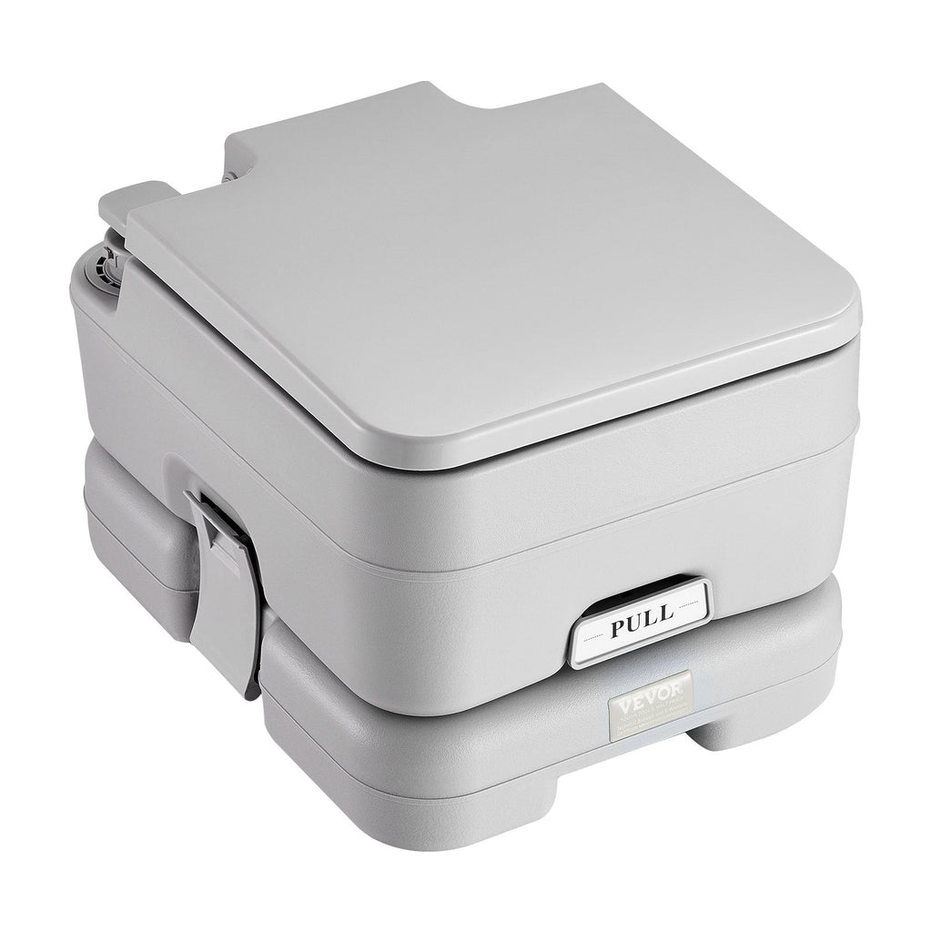 Portable Flushing Toilet – 3.2 Gal Flush Tank, Piston Pump, Leak-Proof, 330 lb Capacity