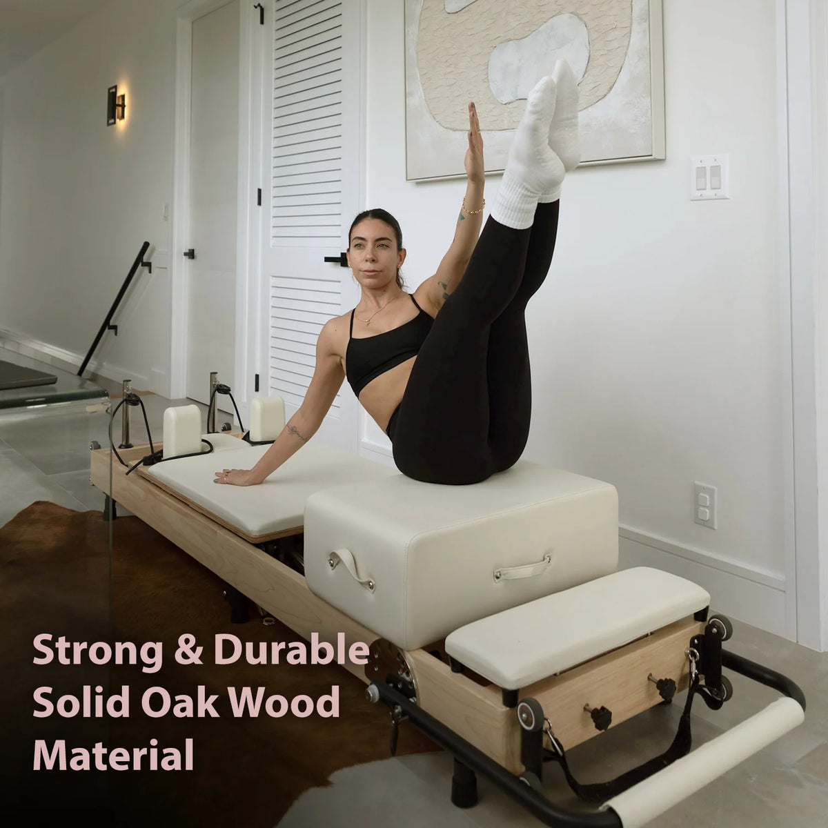 The er – Studio Quality Pilates Reformer for Home Use That Folds Away in Seconds