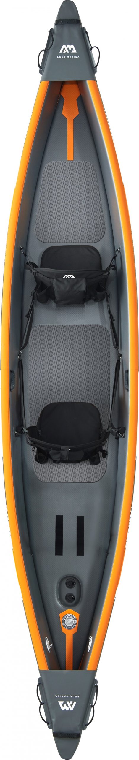 15'8" High-Pressure Drop-Stitch Inflatable Canoe – 3 Person, 573 lb Capacity, V-Shape Keel