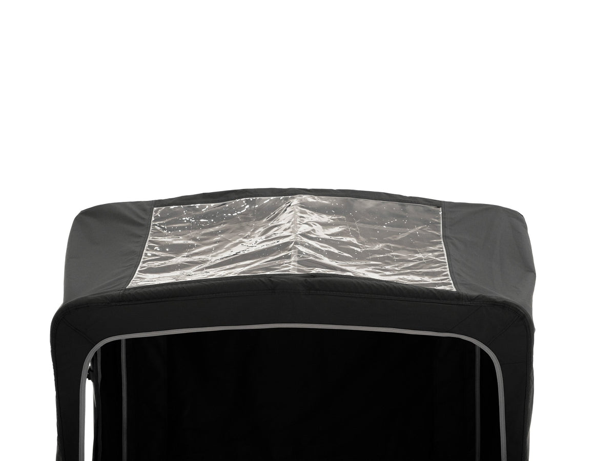 Fold-Over Hardshell Rooftop Tent – Sleeps 2, Telescopic Ladder, Insulation Liner, LED Light Bar