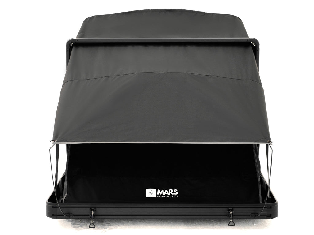 Fold-Over Hardshell Rooftop Tent – Sleeps 2, Telescopic Ladder, Insulation Liner, LED Light Bar