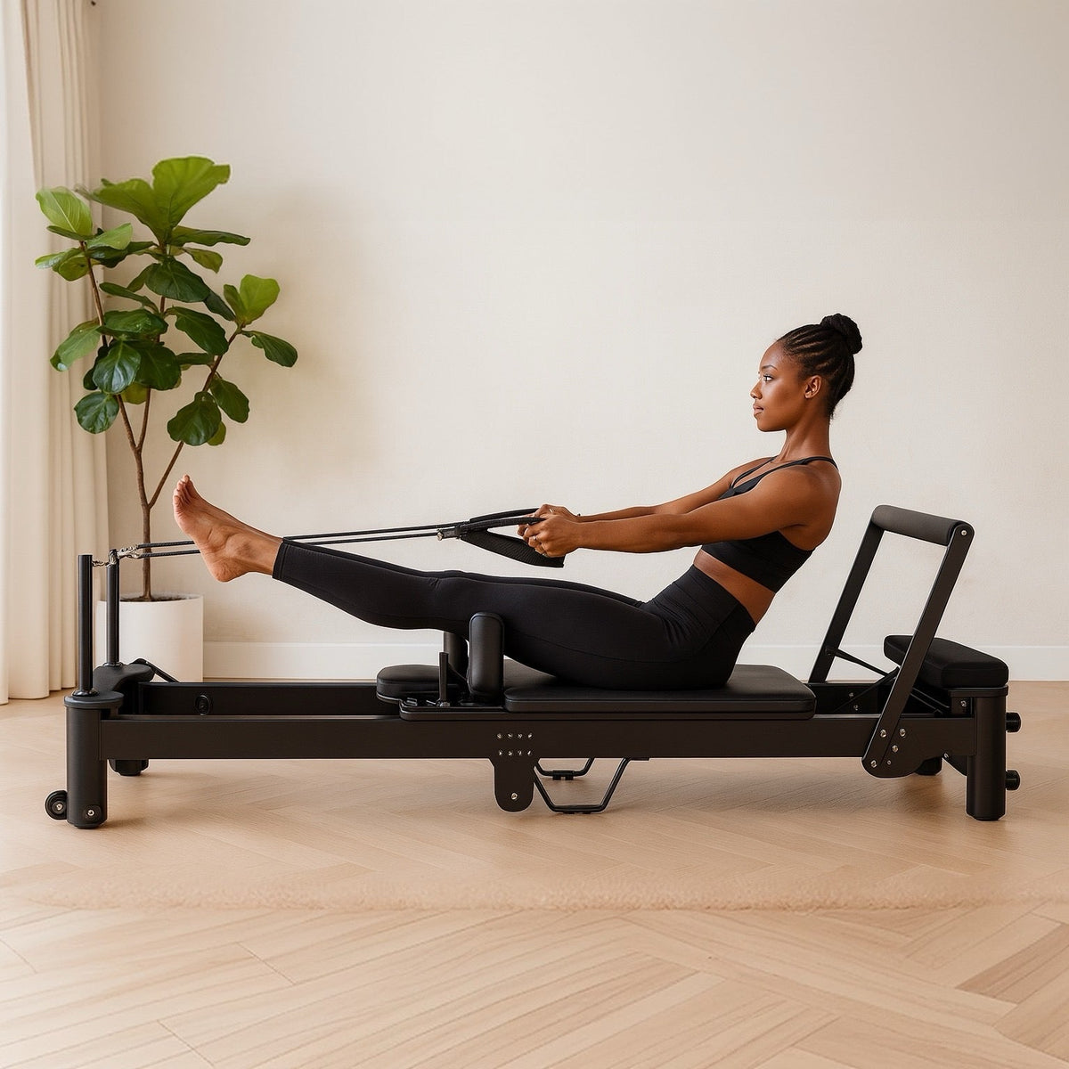 Aluminum Pilates Reformer with Jump Board, Box & 6 Springs | Restora Active