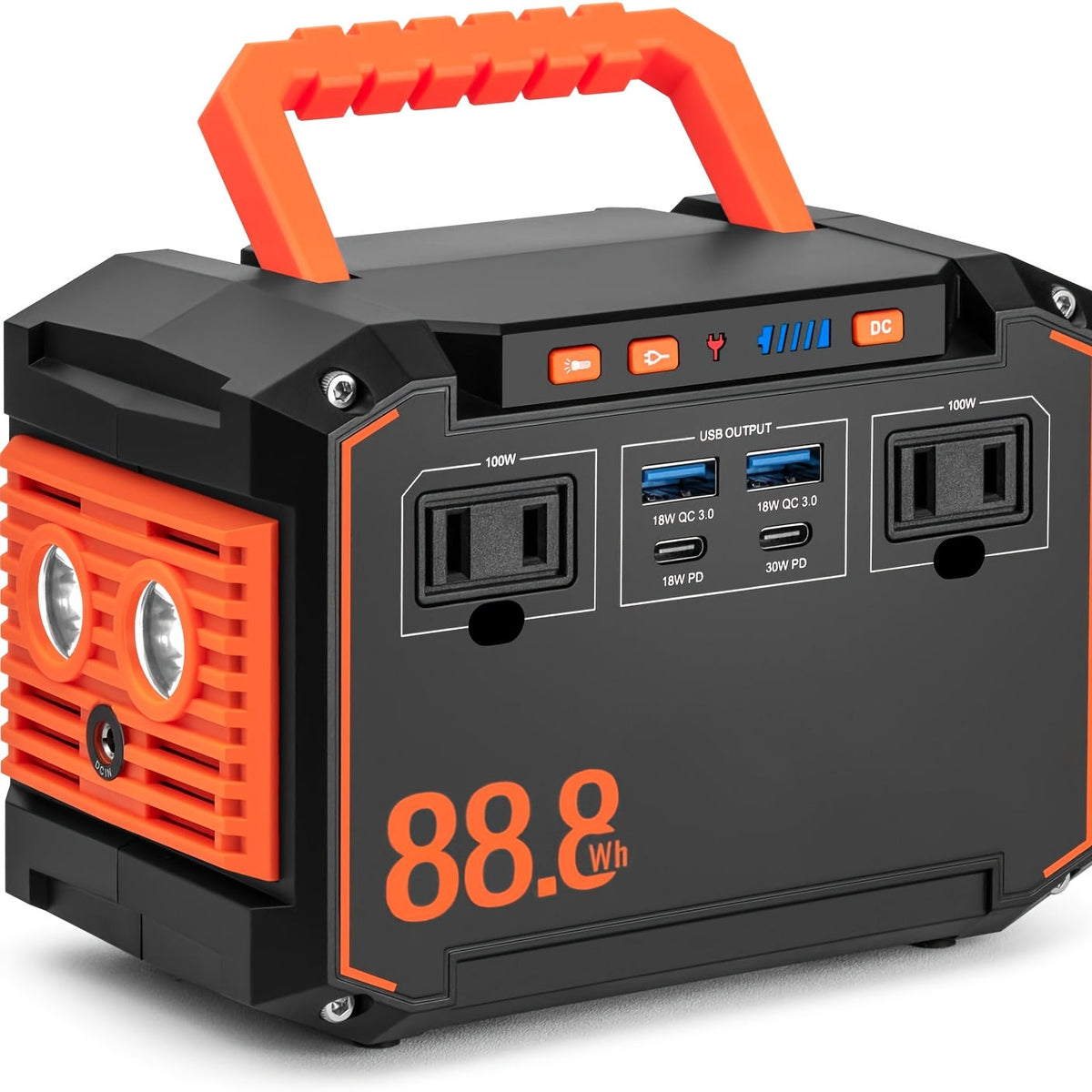 300W Portable Power Station with Foldable Solar Panel – AC, USB-C PD & DC Outputs