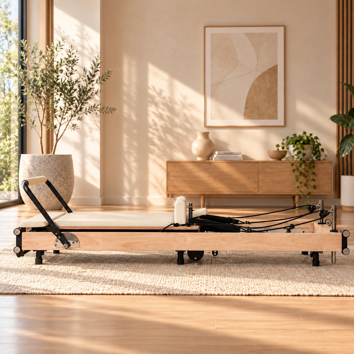 Foldable Pilates Reformer – Adjustable & Portable for Home Use