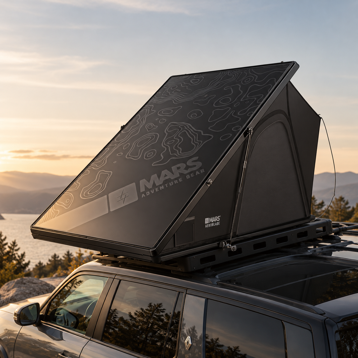 Ultra-Slim Hardshell Rooftop Tent – 4-Season, 3.48″ Closed Profile, Aluminum Frame, Foam Mattress
