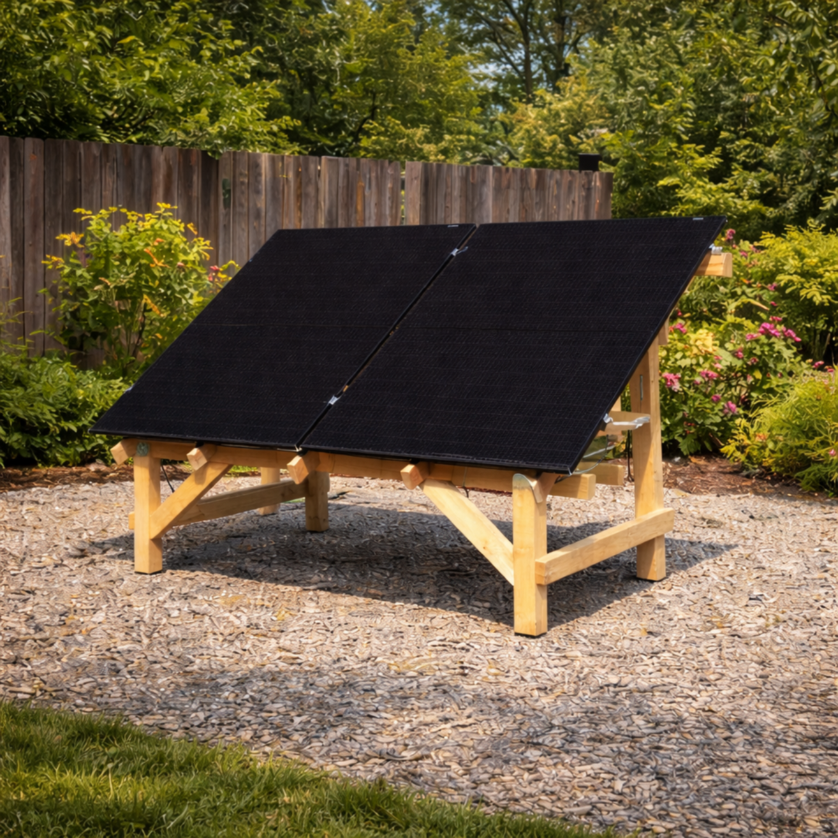 440W Bifacial N-Type TOPCon Solar Panel (2-Pack, 880W Total) – Black Aluminum Frame, MC4 Connectors