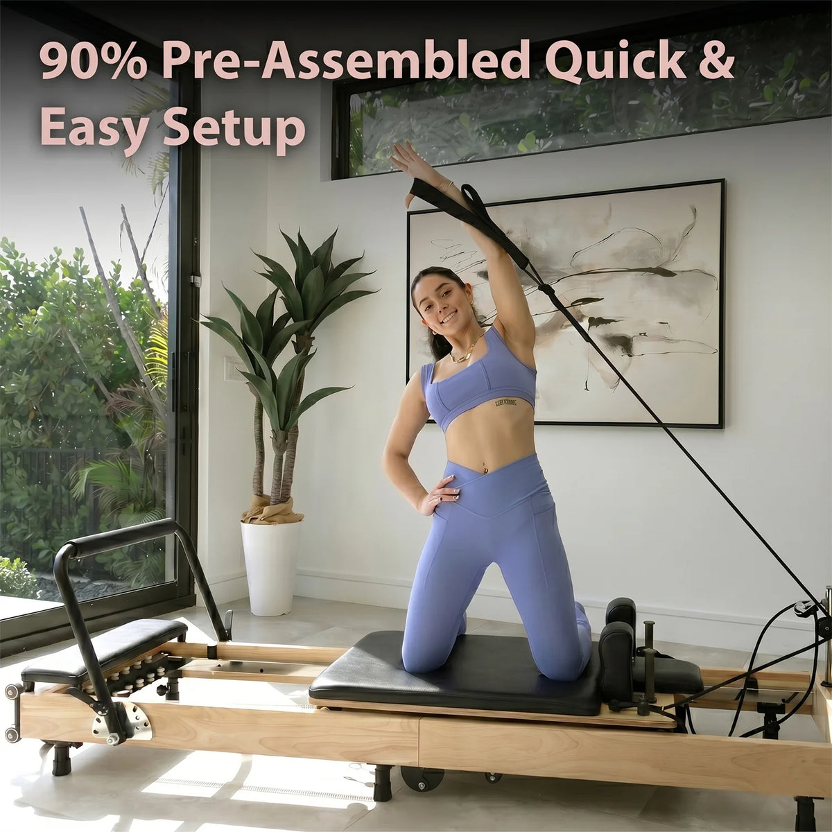 The er – Studio Quality Pilates Reformer for Home Use That Folds Away in Seconds