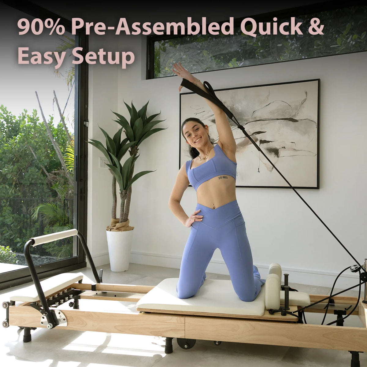 The er – Studio Quality Pilates Reformer for Home Use That Folds Away in Seconds