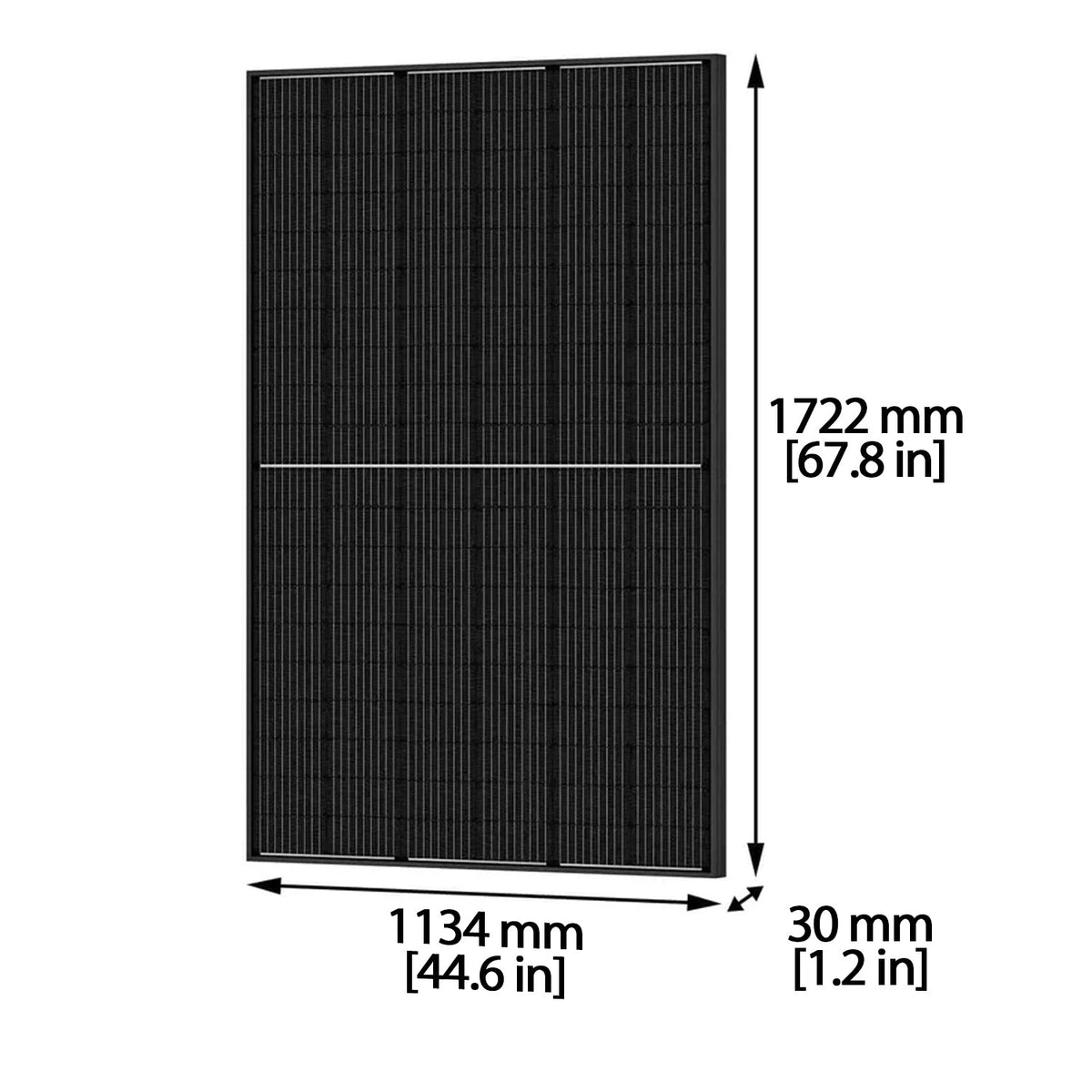 440W Bifacial N-Type TOPCon Solar Panel (2-Pack, 880W Total) – Black Aluminum Frame, MC4 Connectors
